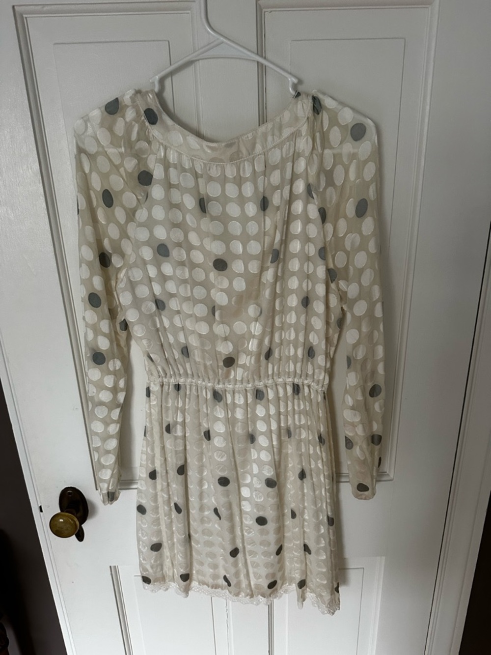 Chelsea & Violet Ivory Polka Dot Blouse
